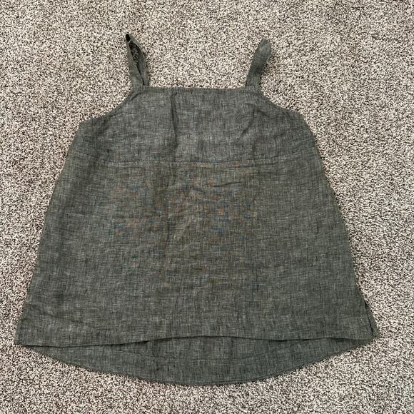 Athleta dark green sleeveless linen tank top size L - Picture 6 of 14